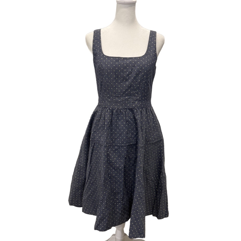 Marc by Marc Jacobs Blue Polka Dot Dress with pockets. Size 6